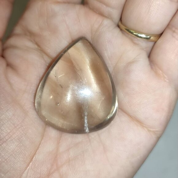 Garden Quartz Smoky Quartz and Clear Quartz Pendant Shape with no Hole - Picture 6 of 6